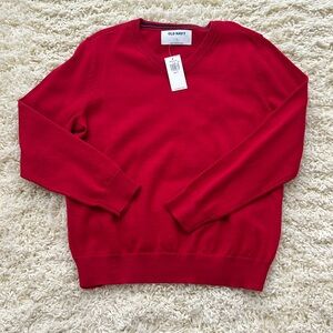 NWT Old Navy Boys red sweater size S (6-7) 100% Cotton